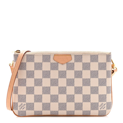 Louis Vuitton Damier Azur Double Zip Pochette 1 of 11