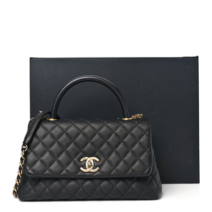 Chanel Caviar Quilted Small Coco Chain Handle Flap Black 10 of 10