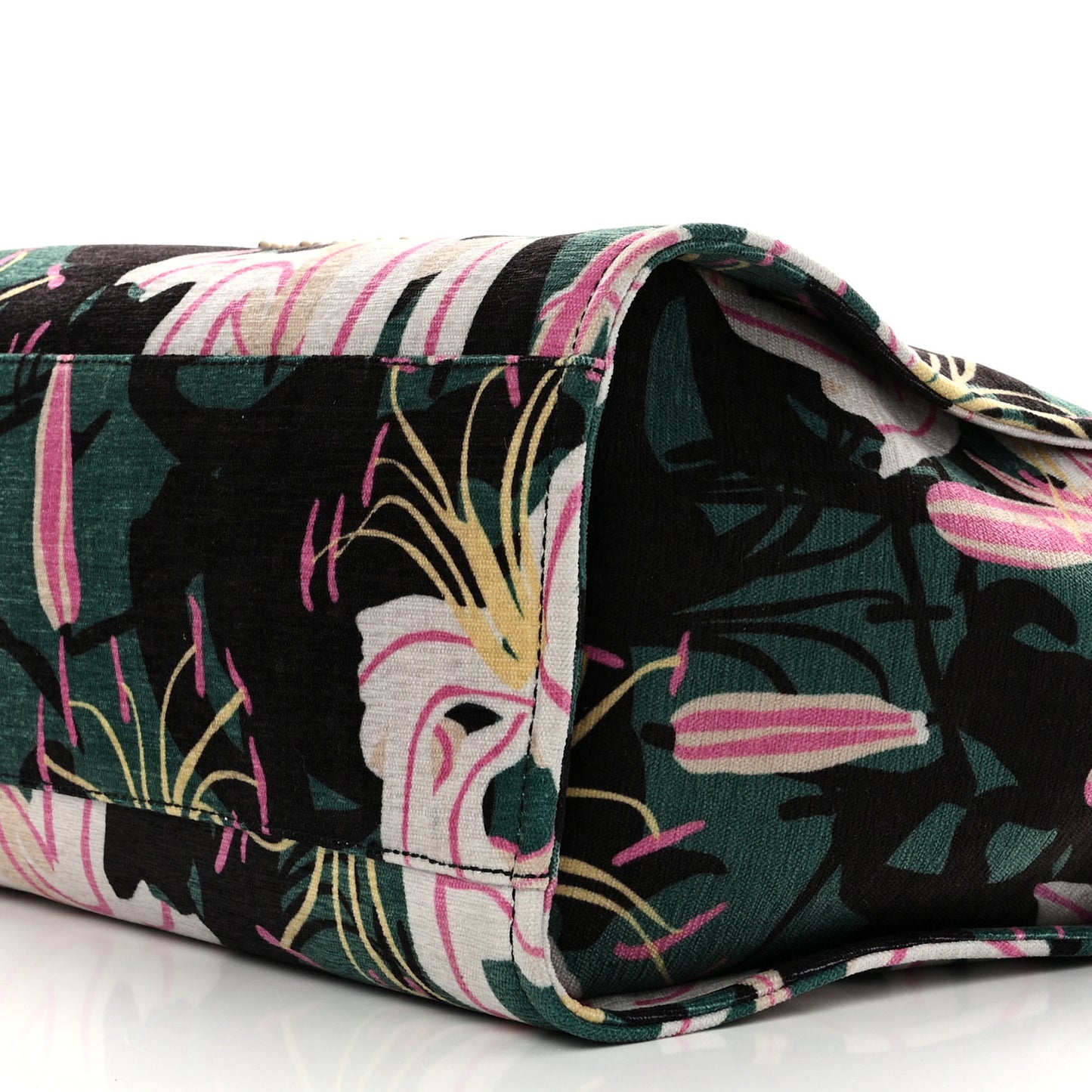 Velvet Calfskin Beaded Medium Deauville Tote Pink Green Black