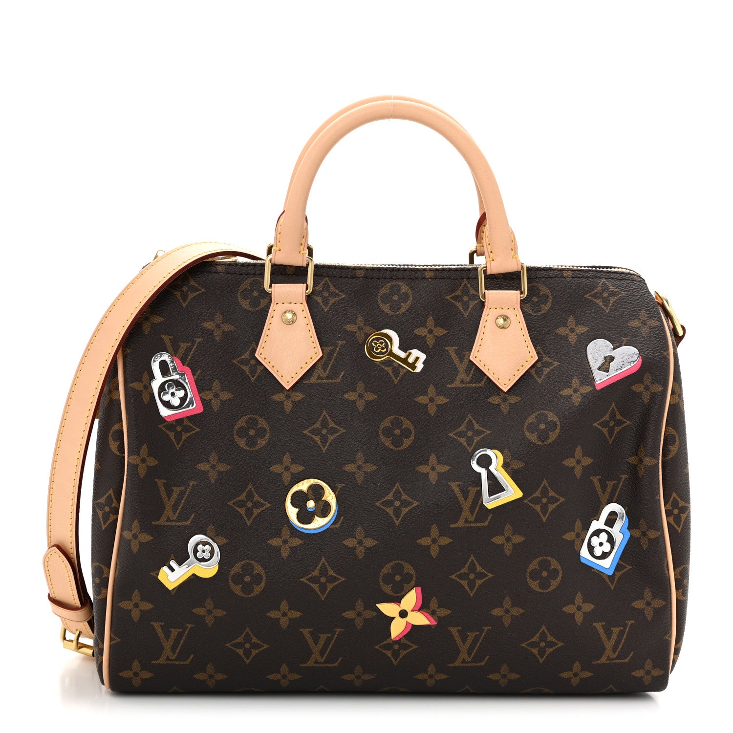 Louis Vuitton Monogram Love Lock Speedy Bandouliere 30 1 of 13