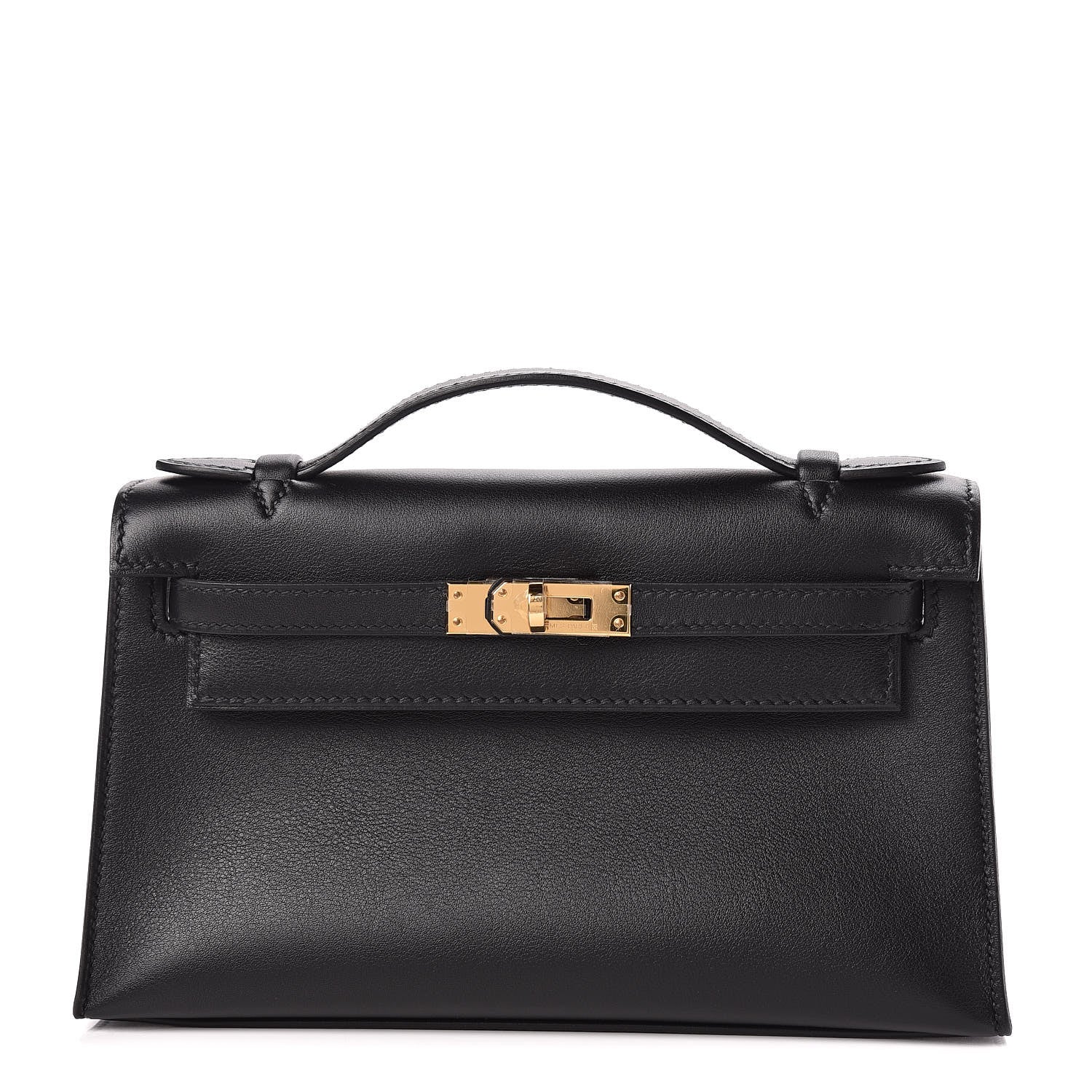Hermes Swift Kelly Pochette Clutch Black 1 of 31