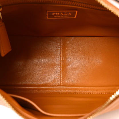 Prada Soft Calfskin Medium Aimee Shoulder Bag Caramel 5 of 9