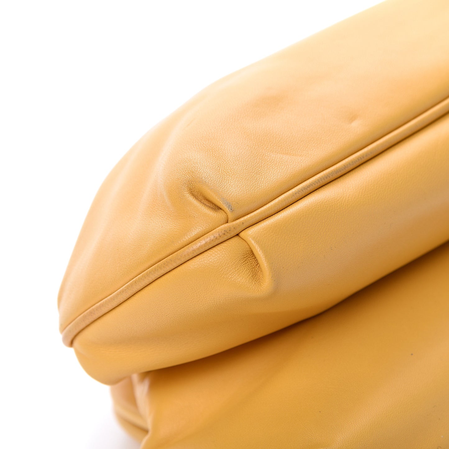Calfskin Kiss Lock Frame Chain Bag Yellow