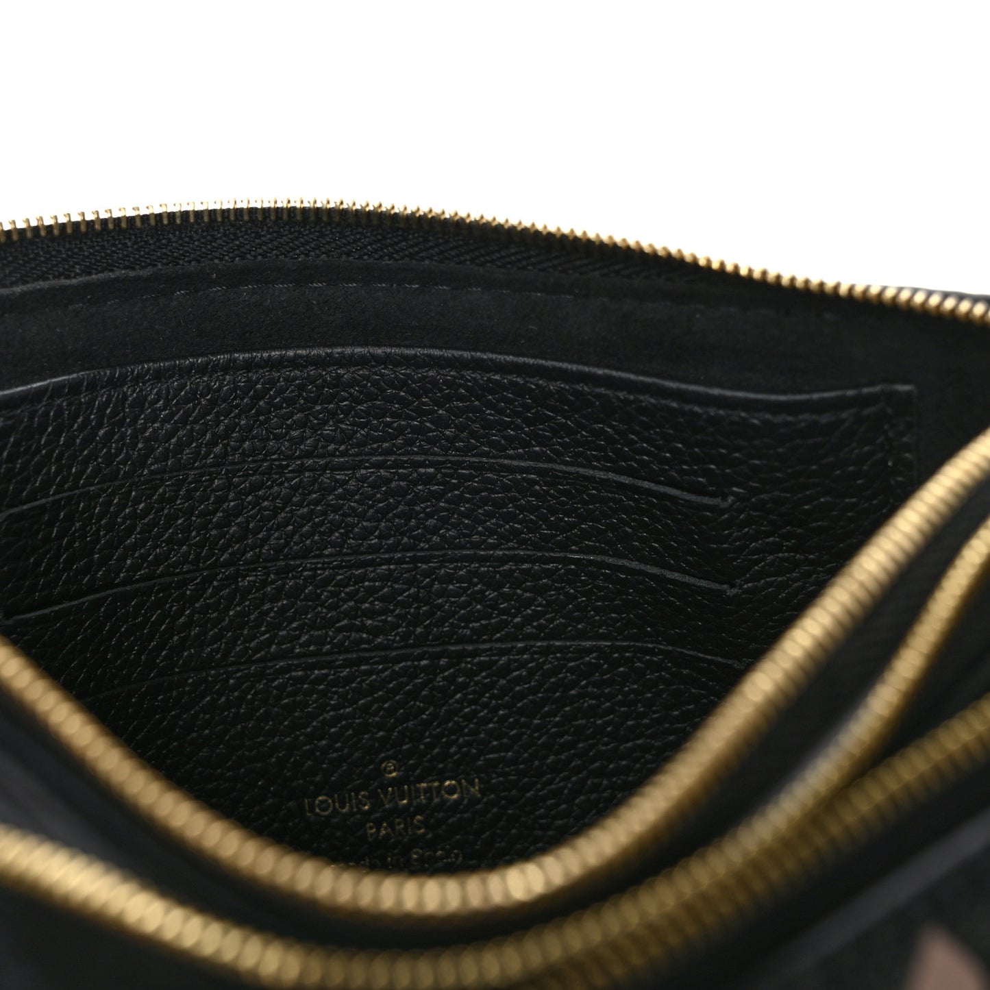 Empreinte Monogram Giant Double Zip Pochette Black Cream