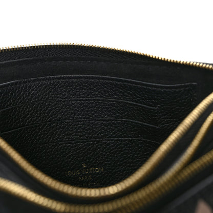 Louis Vuitton Empreinte Monogram Giant Double Zip Pochette Black Cream 11 of 14