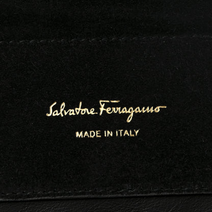 Salvatore Ferragamo Calfskin Quilted Gancini Shoulder Bag Black 6 of 9