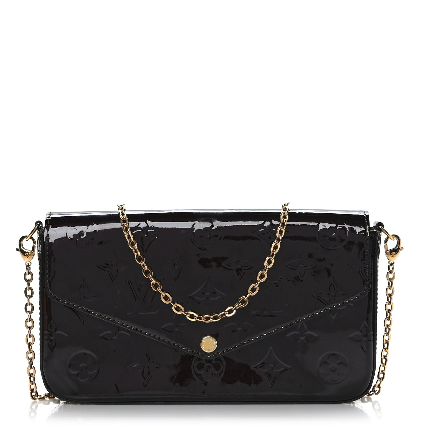 Vernis Pochette Felicie Chain Wallet Amarante