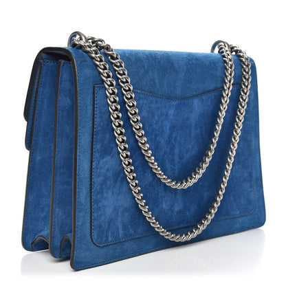 Gucci Suede Medium Dionysus Shoulder Bag Blue 3 of 10