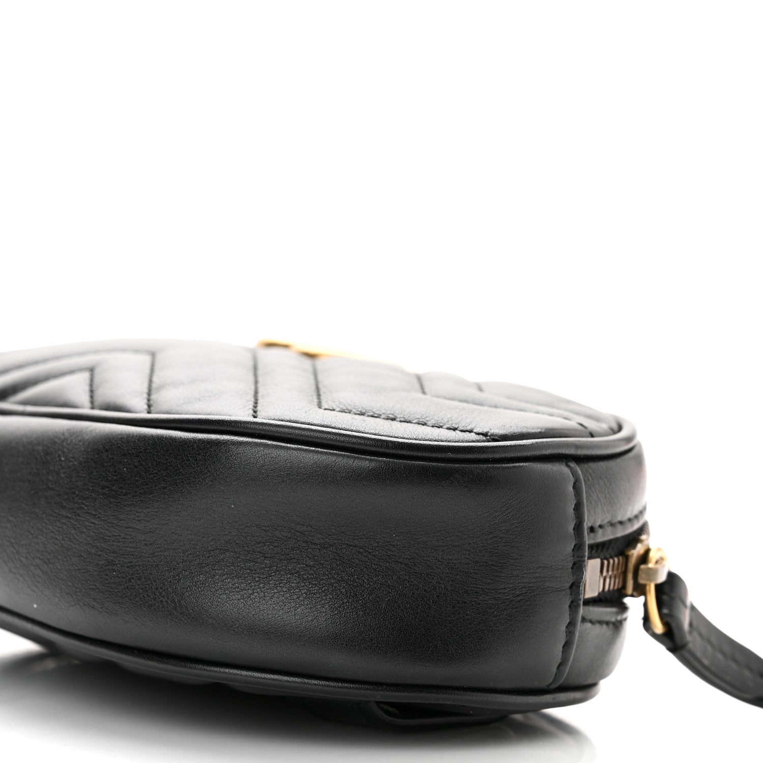 Gucci Calfskin Matelasse GG Marmont Belt Bag 85 34 Black 11 of 11