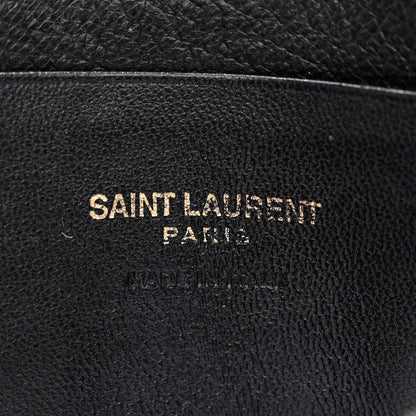 Saint Laurent Grain De Poudre Matelasse Monogram Mini Lou Camera Bag Dark Smog 6 of 10