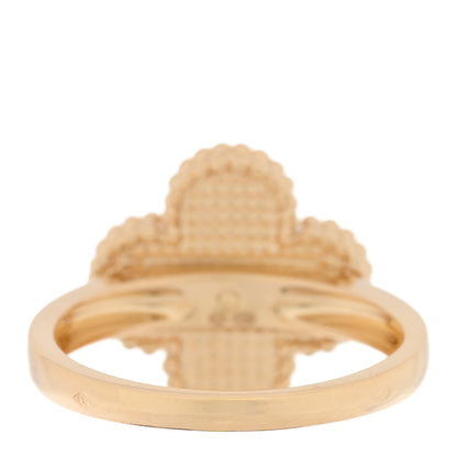 Van Cleef & Arpels 18K Yellow Gold Diamond Carnelian Vintage Alhambra Ring 54 6.75 3 of 5