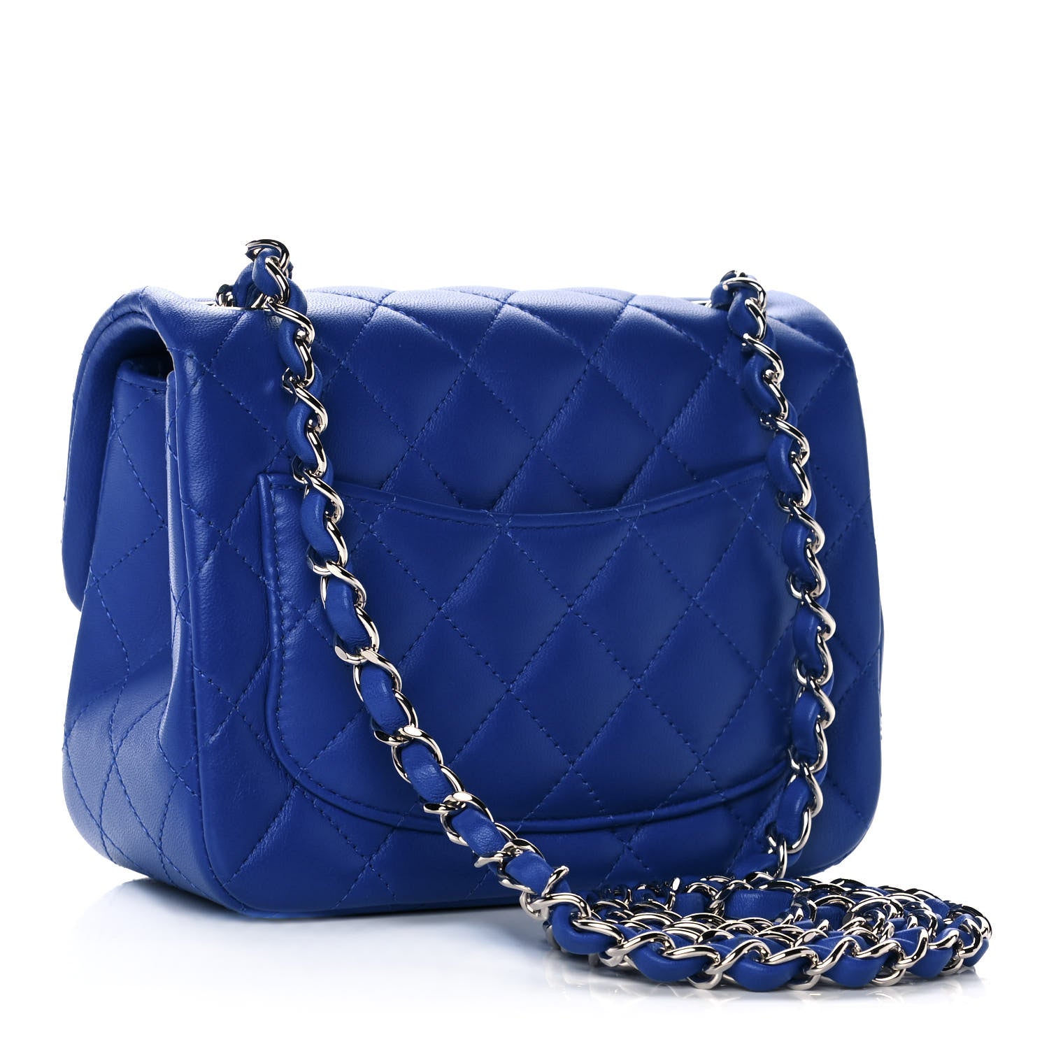 Chanel Lambskin Quilted Mini Square Flap Royal Blue 2 of 10