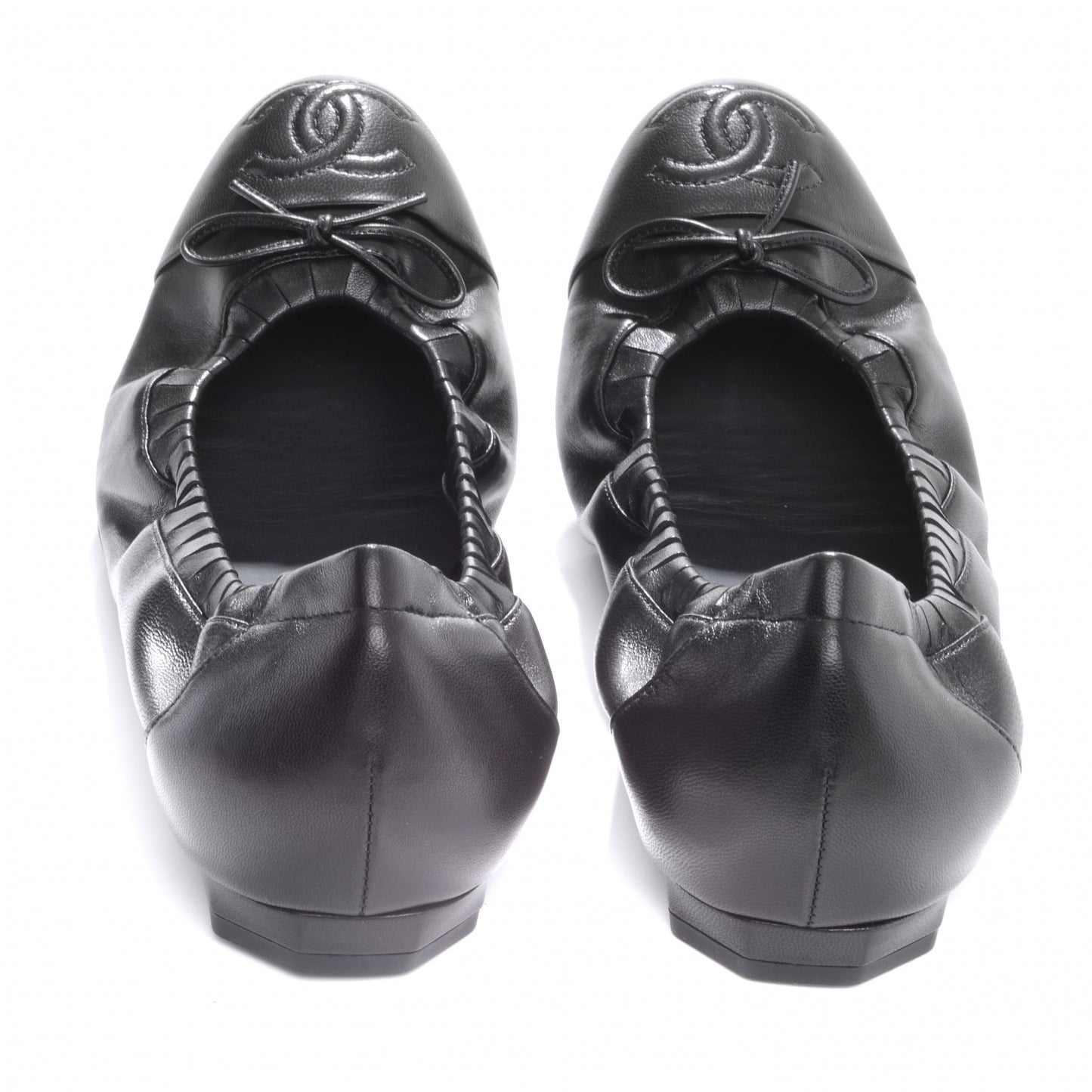 Leather CC Ballet Flats 38.5 Black