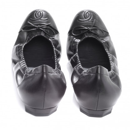 Chanel Leather CC Ballet Flats 38.5 Black 4 of 7