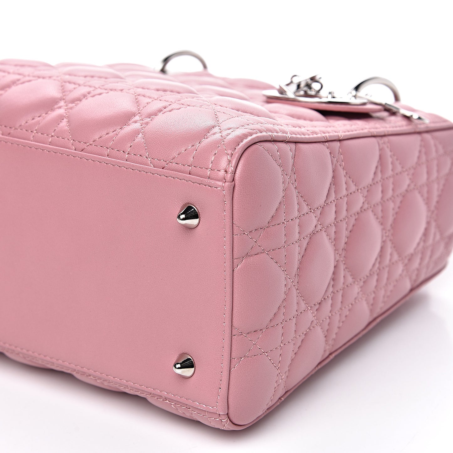 Lambskin Cannage Medium Lady Dior Pink