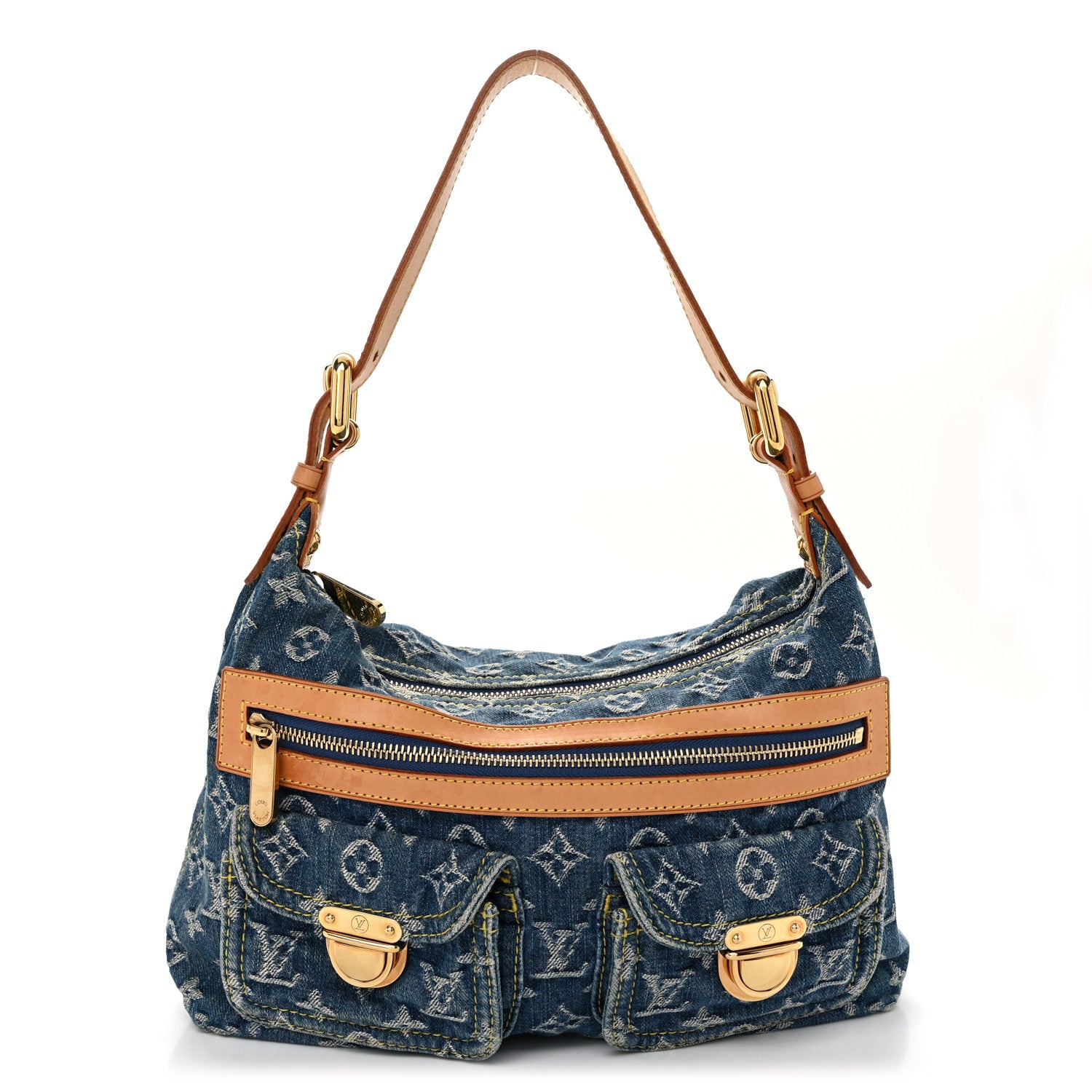 Louis Vuitton Monogram Denim Baggy PM Blue 1 of 10