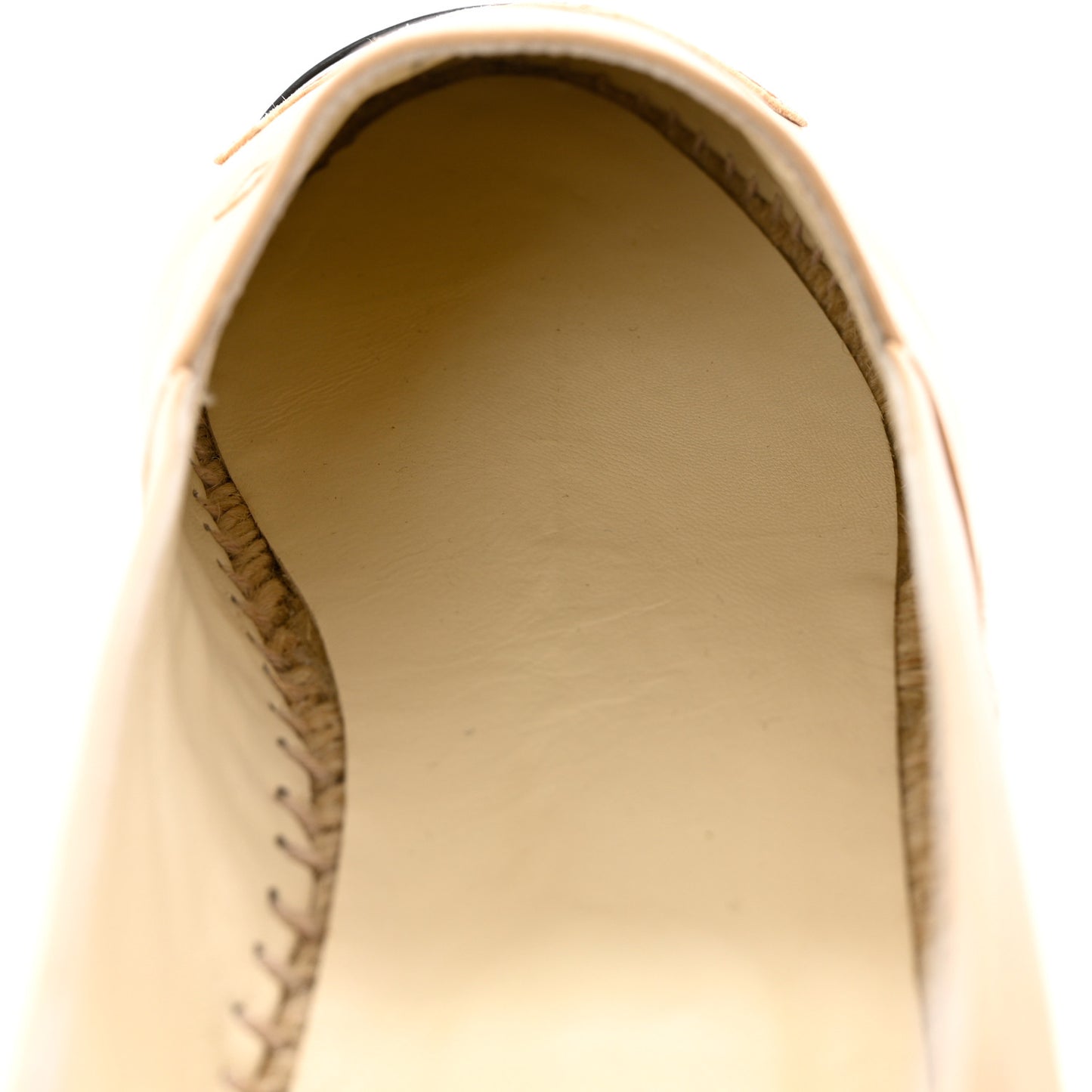 Lambskin CC Espadrilles 42 Beige Black