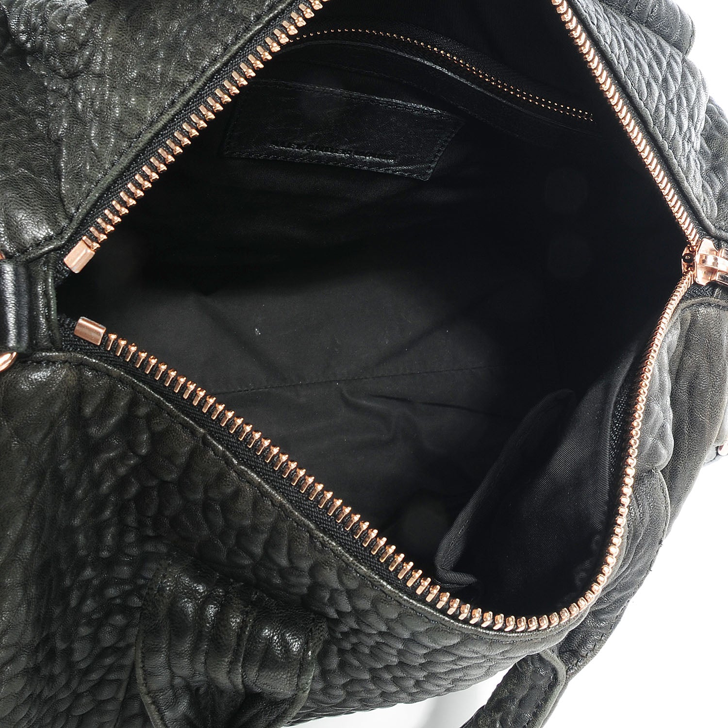 Alexander Wang Pebbled Lambskin Rocco Black w Rose Gold Hardware 9 of 10