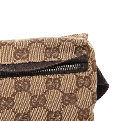 Gucci GG Monogram Double Pocket Belt Bag Dark Brown 8 of 8
