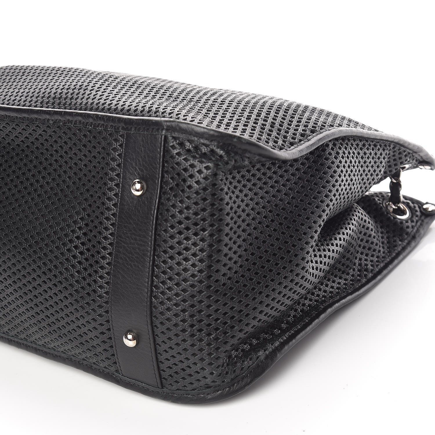Chanel Calfskin Perforated Up In The Air Tote Black 9 of 14