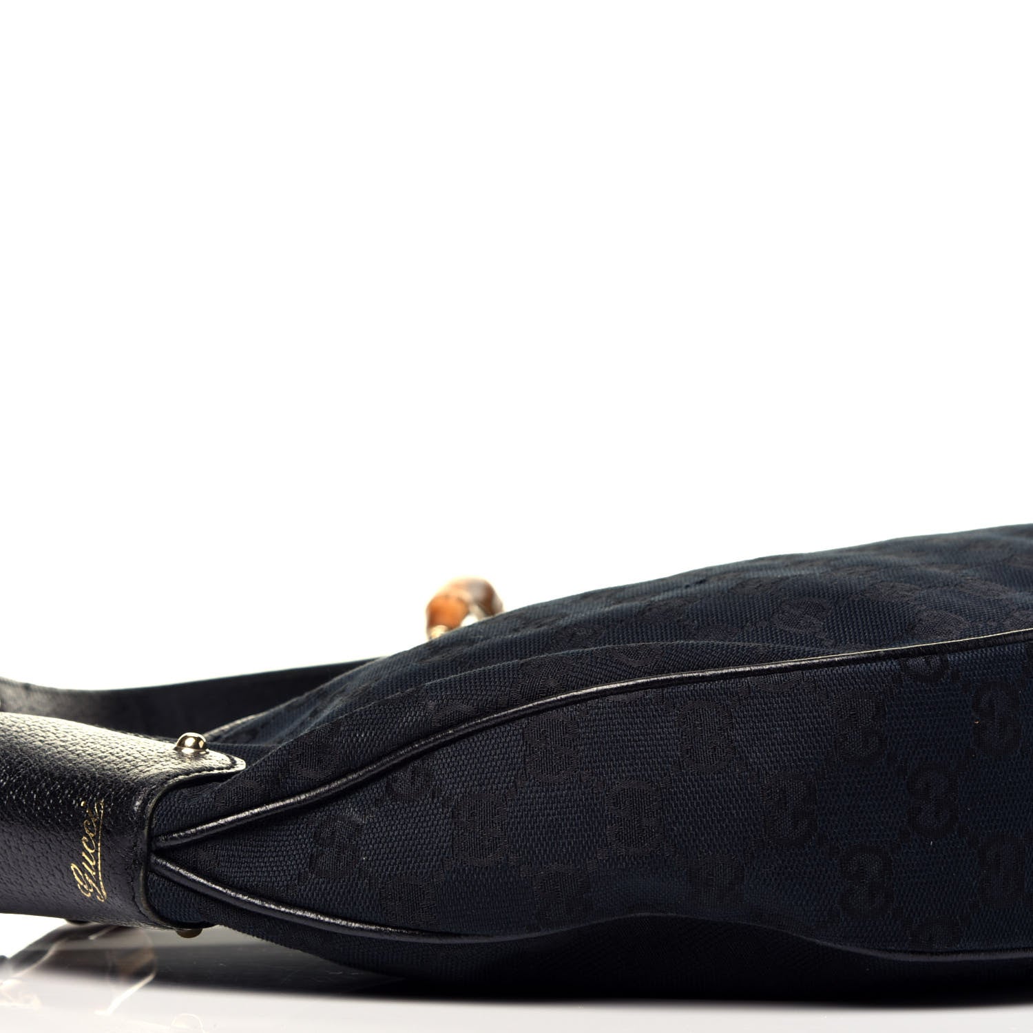 Gucci Monogram Bamboo Ring Hobo Black 9 of 10