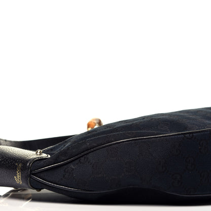 Gucci Monogram Bamboo Ring Hobo Black 9 of 10