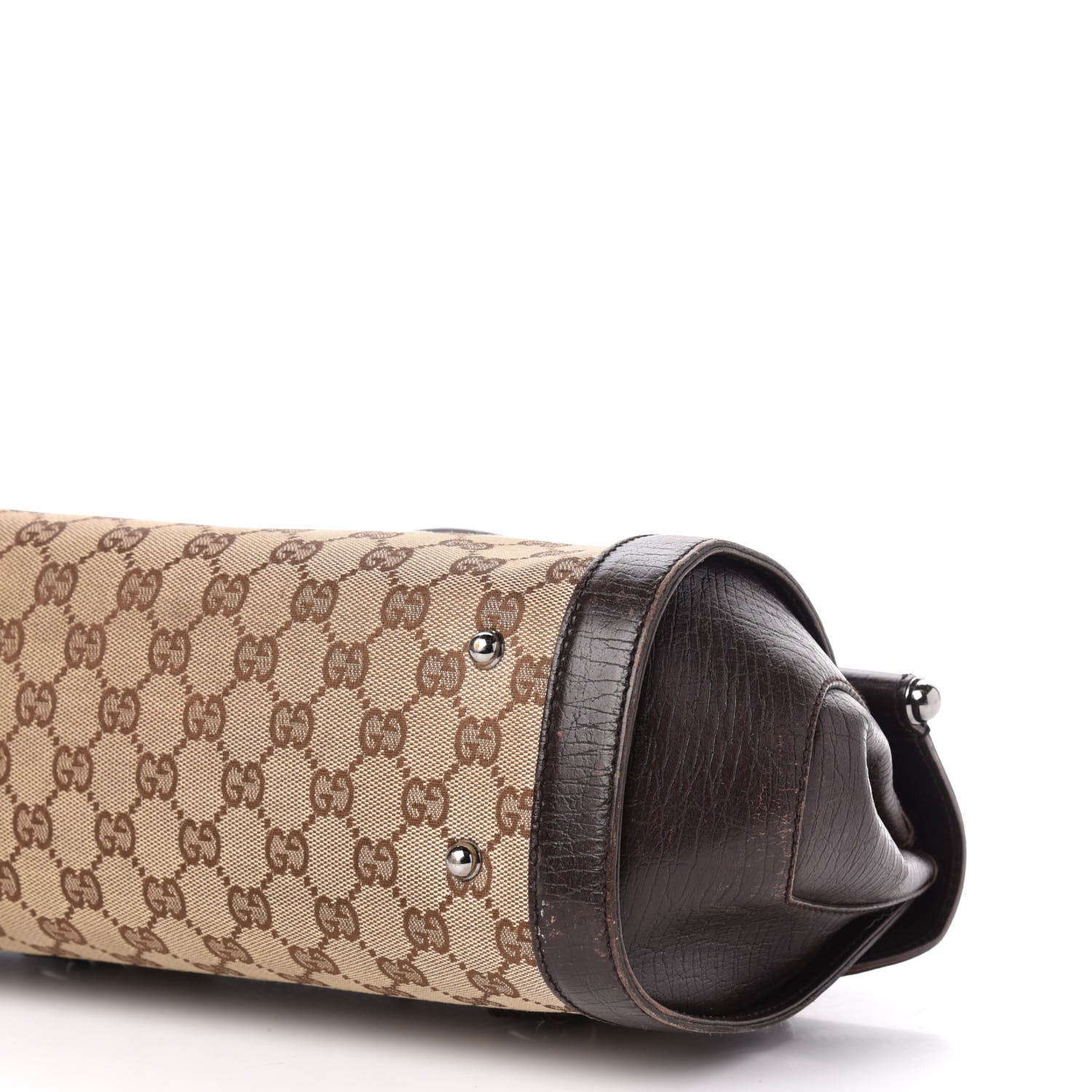 Gucci Monogram Bamboo Bullet Bag Dark Brown 10 of 13
