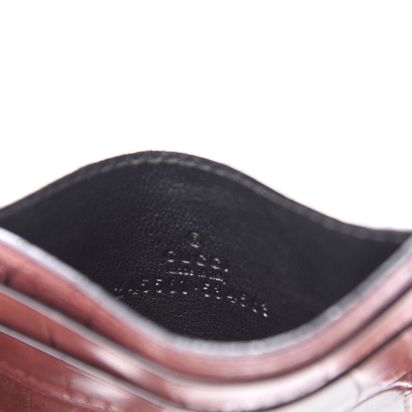 Crocodile Card Holder Chardonnay