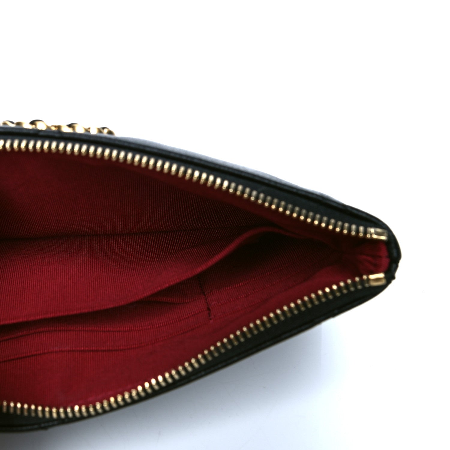 Chanel Shiny Goatskin Quilted Small Chanel 19 Pouch Black 4 of 4