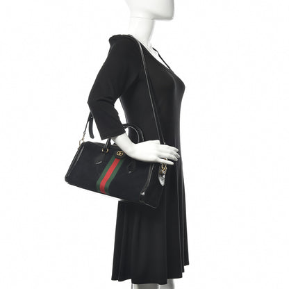Gucci Suede Patent GG Web Medium Ophidia Boston Black 2 of 14