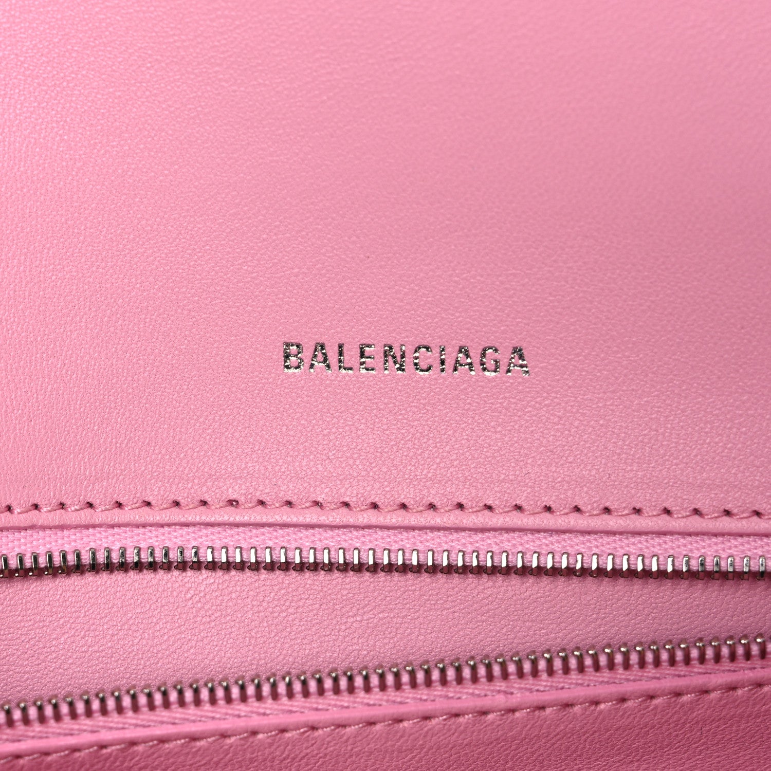 Balenciaga Shiny Calfskin Crocodile Embossed Small Hourglass Top Handle Bag Candy Pink 6 of 13