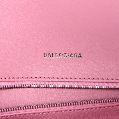 Balenciaga Shiny Calfskin Crocodile Embossed Small Hourglass Top Handle Bag Candy Pink 6 of 13