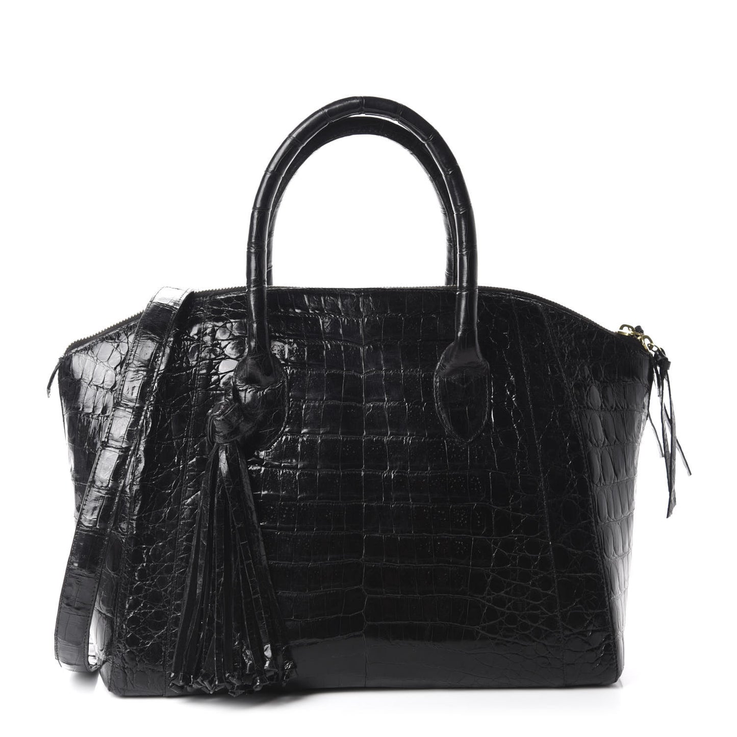 Crocodile Dome Satchel Black