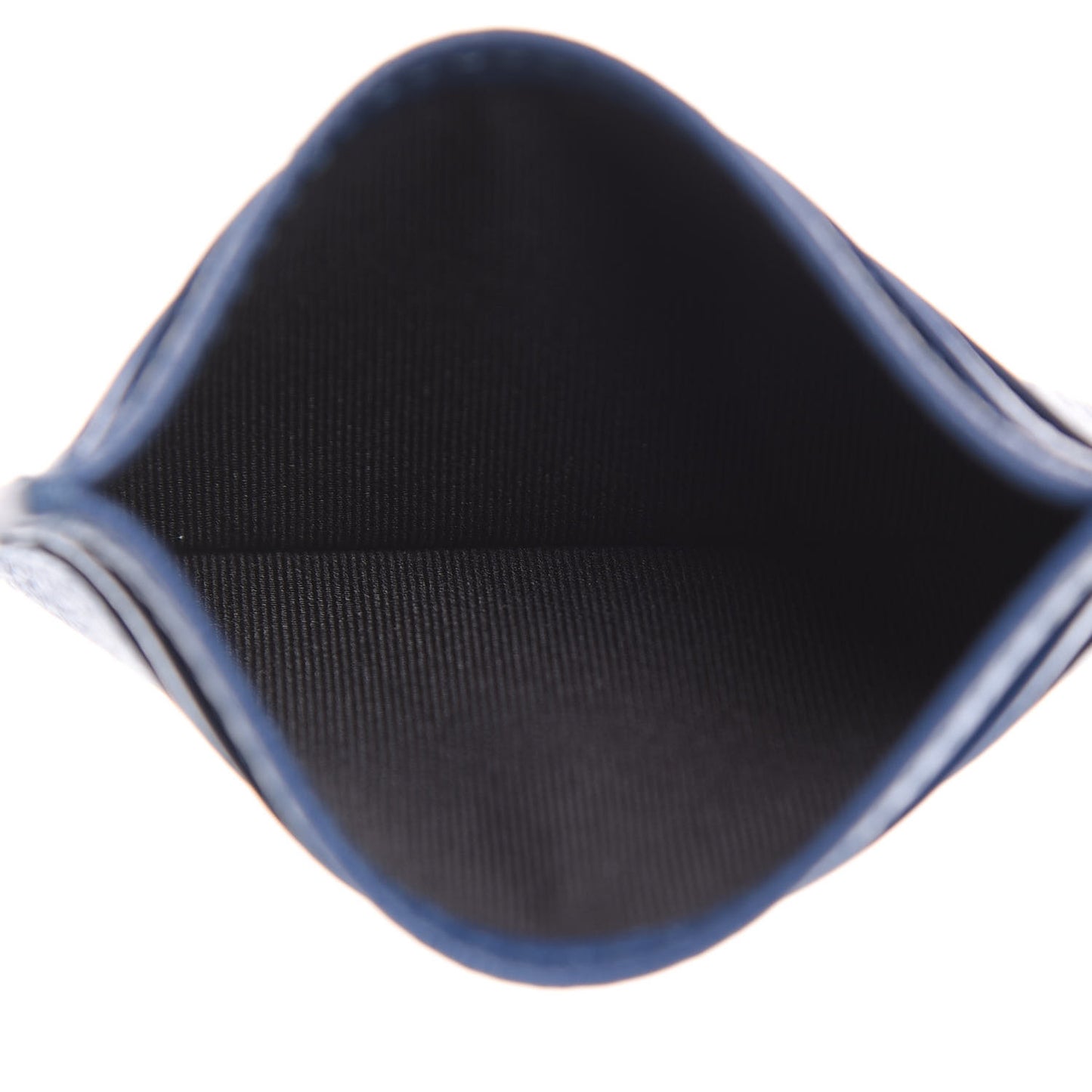 Grainy Calfskin Card Case Blue