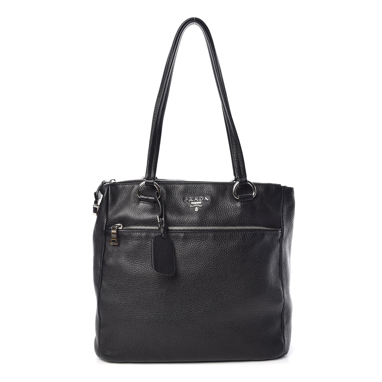 Prada Vitello Daino Tote Black 1 of 13