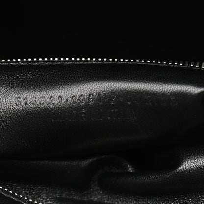Balenciaga Calfskin Charms Logo Matelasse M BB Round Shoulder Bag Black Blue 6 of 9