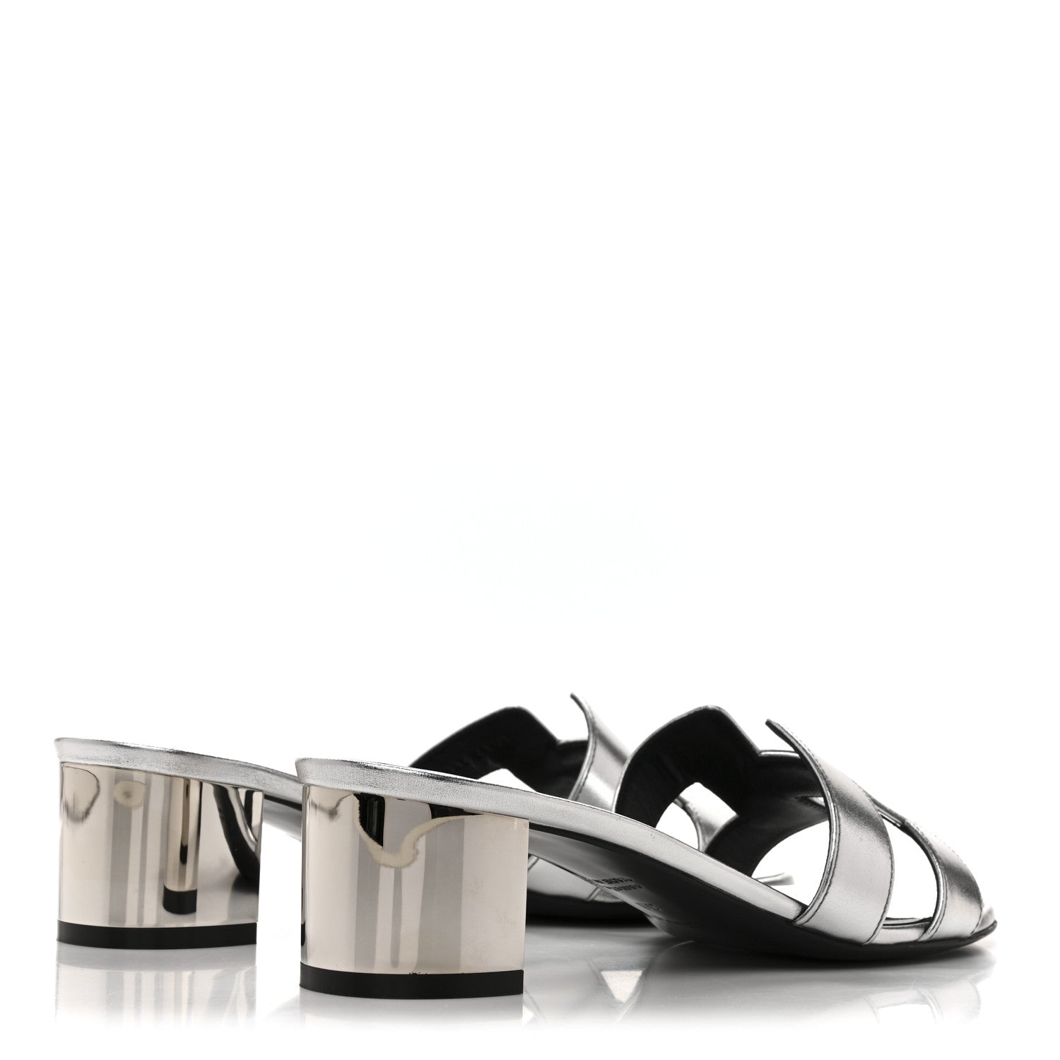 Hermes Metallic Nappa Oasis Sandals 39 Argent 5 of 9