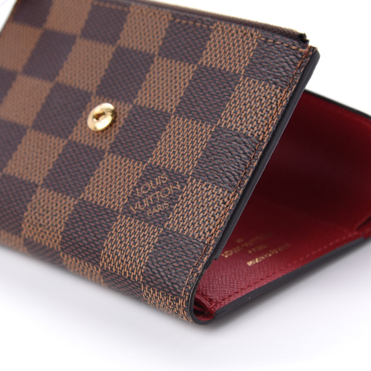 Louis Vuitton Damier Ebene Victorine Wallet Red 11 of 13