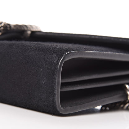 Gucci Suede Mini Dionysus Chain Wallet Black 9 of 10