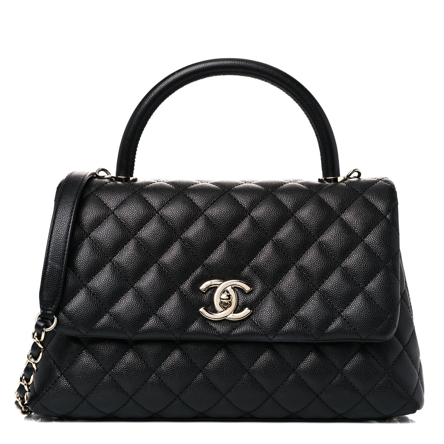 Chanel Caviar Quilted Small Coco Handle Flap Black 1 of 10