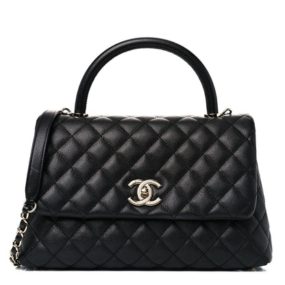 Chanel Caviar Quilted Small Coco Handle Flap Black 1 of 10