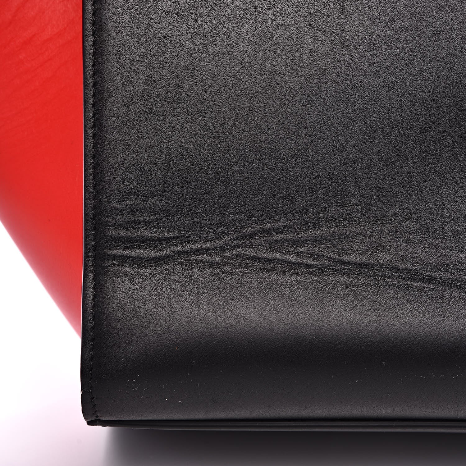 Celine Satin Calfskin Small Tri-Color Trapeze Alizarin 10 of 15