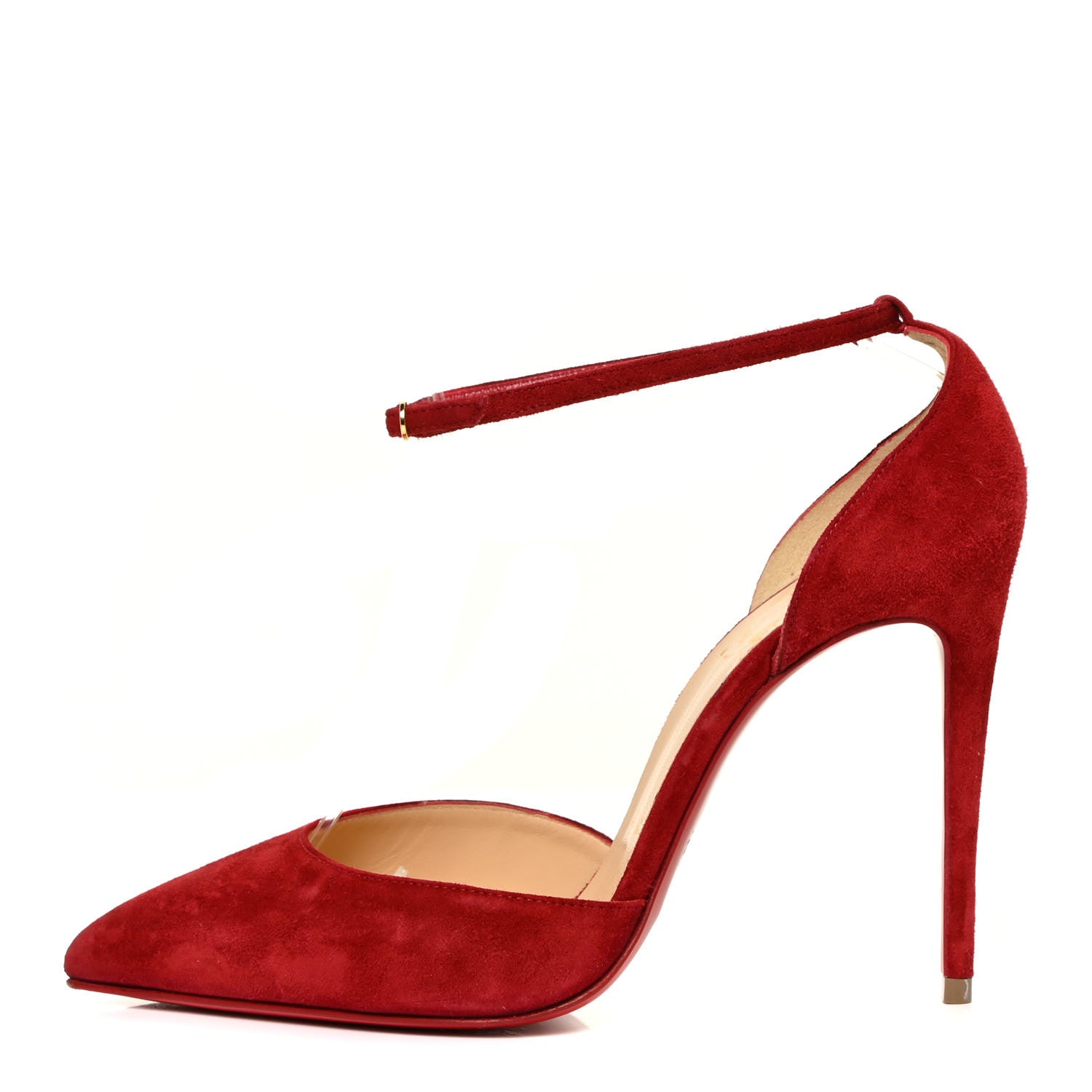 Christian Louboutin Veau Velours Uptown 100 Pumps 36 Carmin 1 of 19