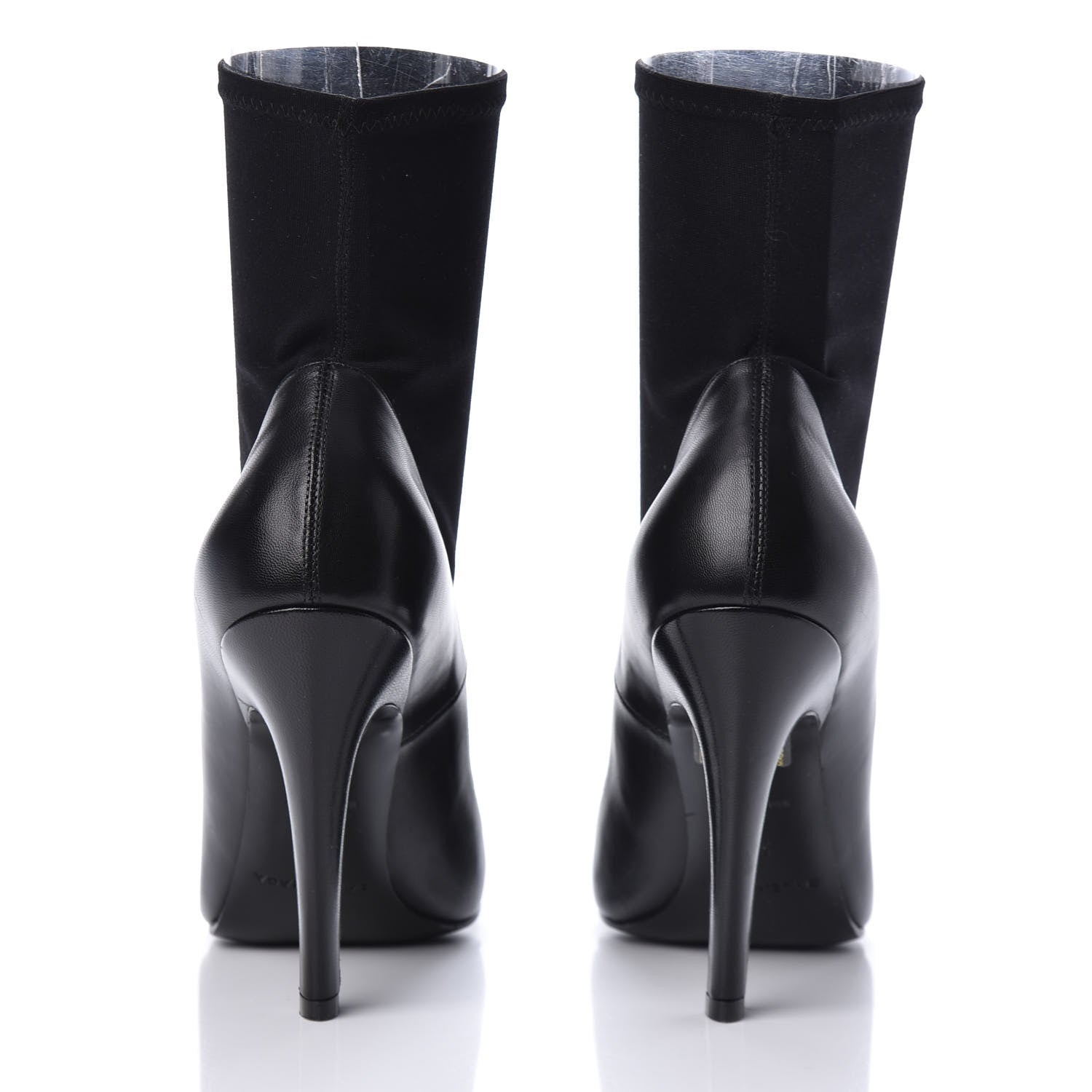 Balenciaga Calfskin Jersey Crepe Extreme Pointed Toe Knife Booties 36 Black 6 of 8