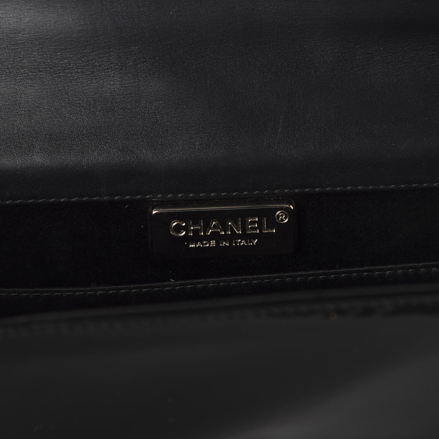 Chanel Patent Quilted Boy Flap Clutch Black 8 of 10