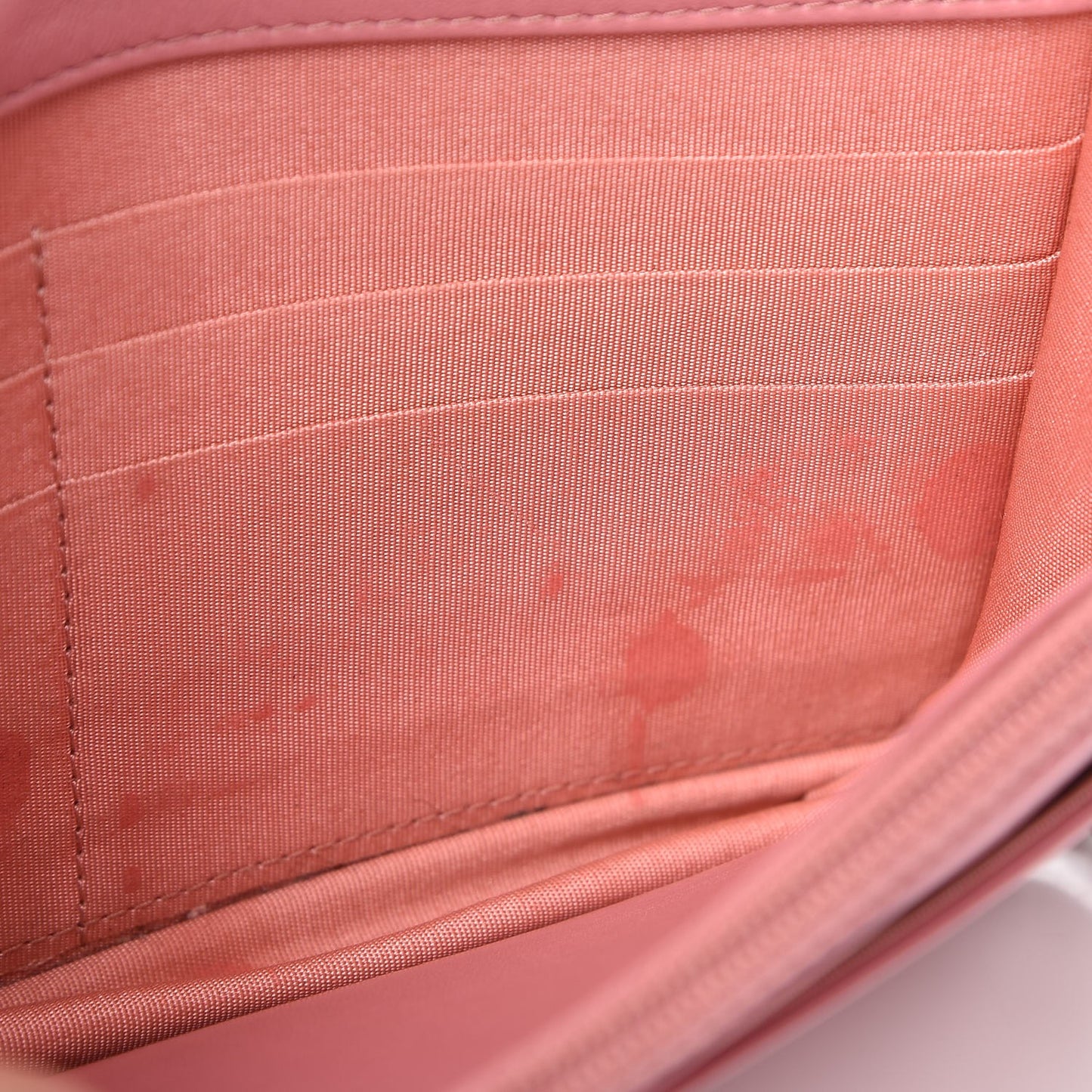 Lambskin Quilted Crossing Wallet on Chain WOC Pink