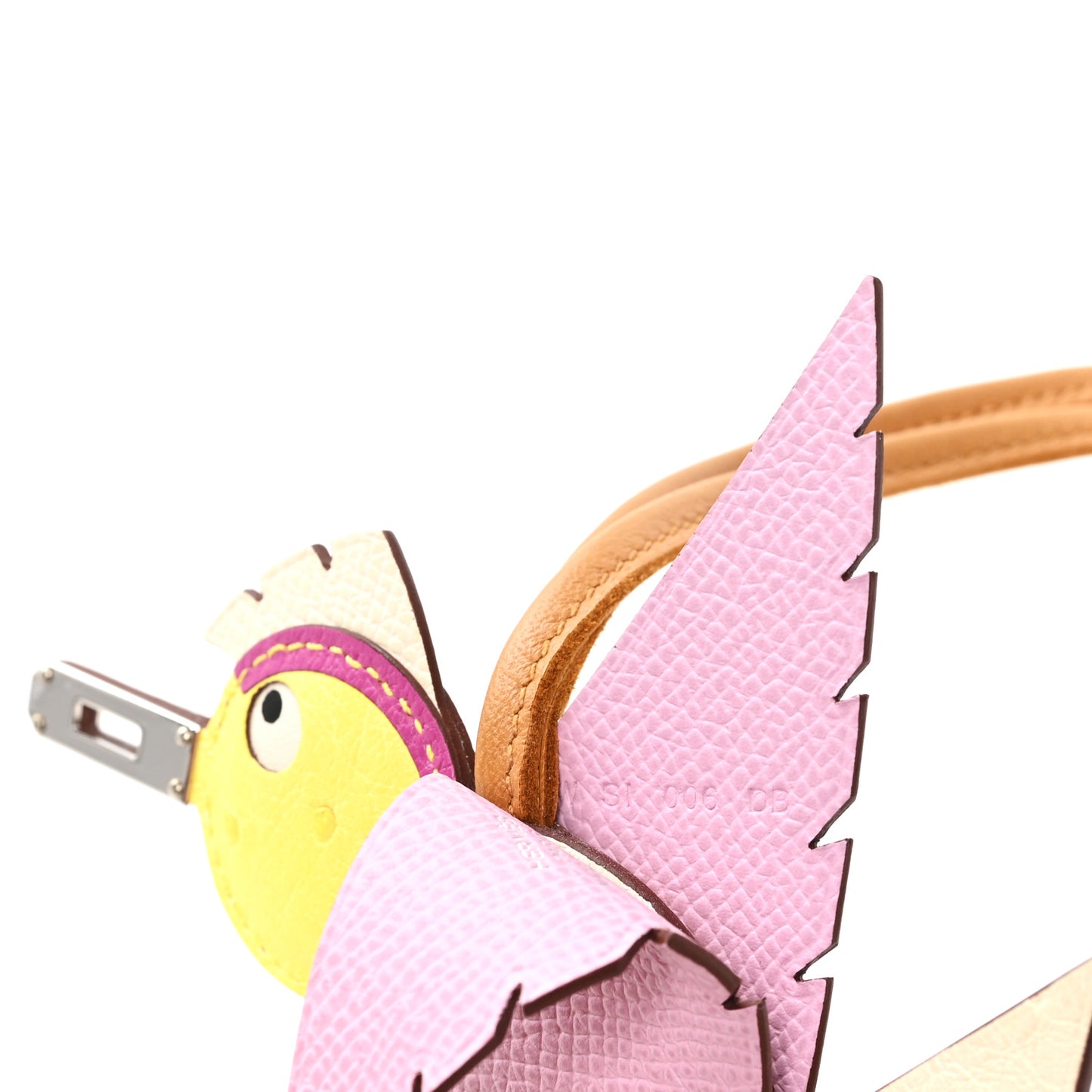 Ostrich Epsom Swift Birdy Bag Charm Mauve Sylvestre Nata Jaune Citron Magnolia Sesame