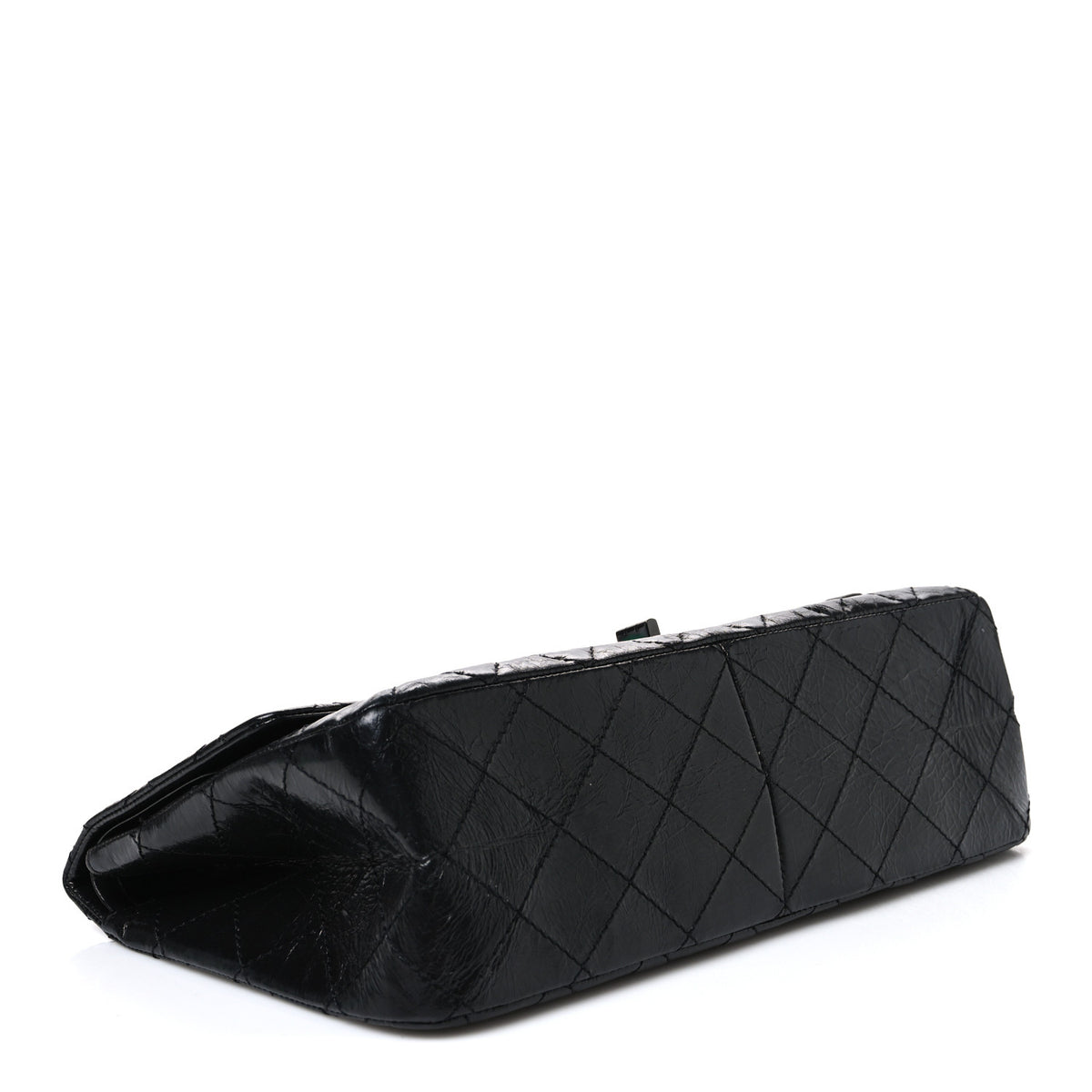 Chanel Glazed Aged Calfskin Quilted 2.55 Reissue 227 Flap So Black 4 of 10