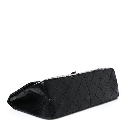 Chanel Glazed Aged Calfskin Quilted 2.55 Reissue 227 Flap So Black 4 of 10