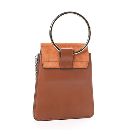 Chloe Suede Calfskin Mini Faye Bracelet Bag Tobacco 3 of 10